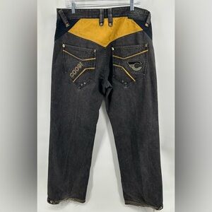Vintage Y2K Coogi Gold Logo Dark Wash Denim Hip Hop Streetwear 36x34